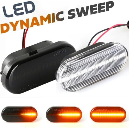 2pcs Dynamic Led Side Marker Turn Signal Light Sequential Blinker Lamps For Ford Focus MK2 C-max Fiesta Fusion Galaxy Amber