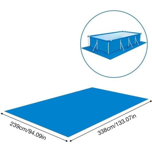 338*239CM Large Size Swimming Pool Mat Rectangular Foldable Polyester Floor Cloth Carpet For Outdoor Villa Garden Pool