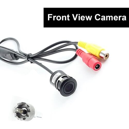 Car Auto Front View Camera Forward Cam Screw Bumper Mount Universal Fit Non-mirror Image w/o Parking Assistance Grid Lines
