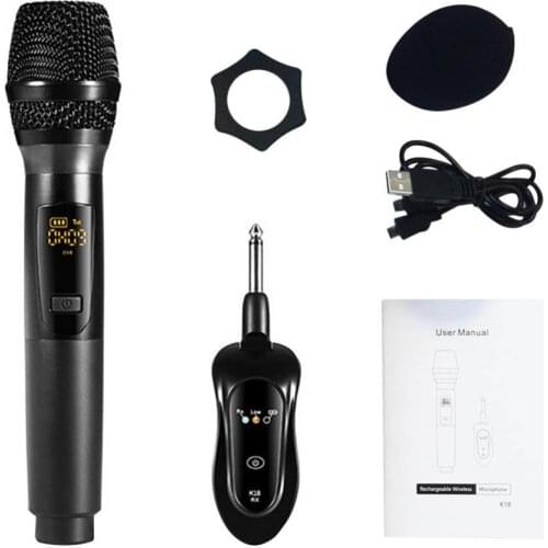 K18A UHF Wireless Handheld Microphone Karaoke KTV Speech Mic with USB Receiver микрофон