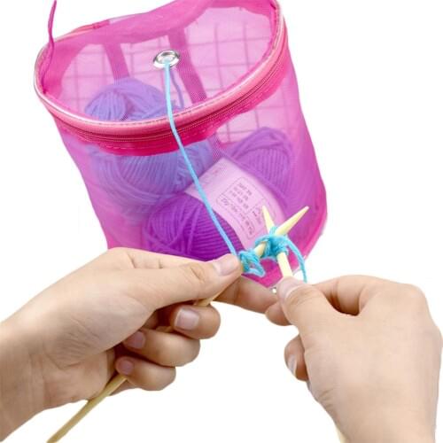 Woolen Yarn Storage Travel Storage DIY Crochet Yarn Bag Mesh Woolen Yarn Storage Case #EW