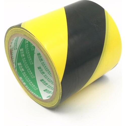 Black Yellow Safety Warning Color Tape Sticker 17M*100 Workplace Safety Products Warning Tape