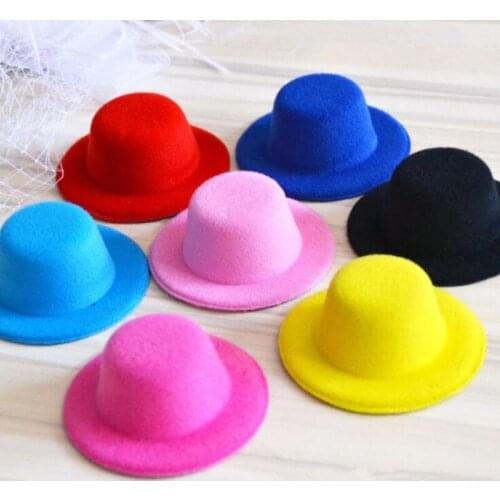 Kids Girls Mini Top Hat DIY Handmade Hairpins Hair Clips Headwear Birthday Party Favor Hair Christmas Halloween