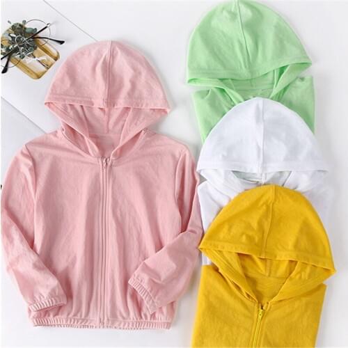 Children boys girls Clothing Kids Jacket Hoodies Mosquito Clothes Baby Air Conditioning Shirt Ultra-thin Cardigan Coat Sunscreen