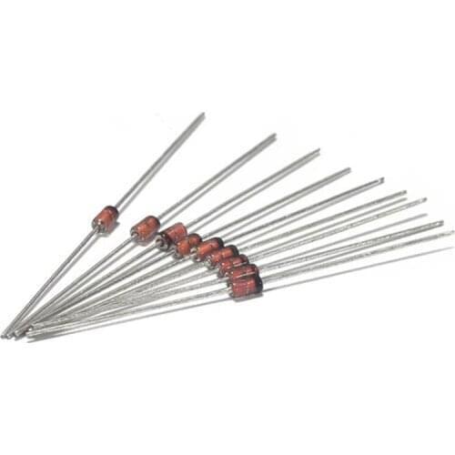 100PCS 1N60 DO-7 1N60P DO-35 Schottky Germanium Diode TV Radio FM Detection