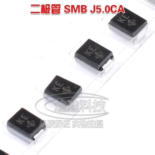 New SMBJ5.0CA SMB Silk Screen KE Bidirectional TVS Transient Suppression Diode 600W 5V Chip