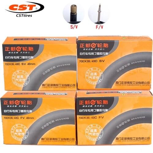 Cst bicycle Inner Tube 700*18 23 25 28 32 35 43C American valve French valve 700C Cycling Mountain Bike Tube Tires butyl rubber