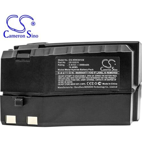 Cameron Sino 3000mAh Battery 28100010,6.654-118.0 for Karcher 1.258-505.0, 12585050, 1258-5050,K55 Cordless Electric Broom, KC55