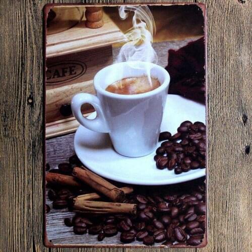Coffee Tin Signs Metal Plate Wall Pub Coffee Home Art Party Decor Vintage Iron Poster Cuadros DU-549