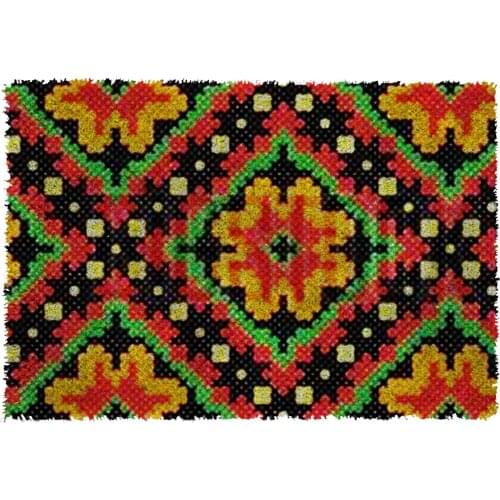 Latch Hook Rug texture Plush Tapestry Kits Crochet Cushion Mat DIY Carpet Rug Home Decor 61cmX85cm