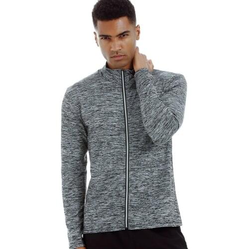 Men Casual Sports Jacket Soft Elasticity Running Sportswear Cycling Jacket Fitness Clothing Training Coat Quick Dry Breathable