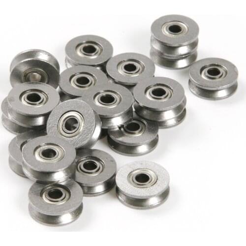 Wholesale 50Pcs 603-ZZ V Groove Ball Bearing Set High Carbon Steel Micro Bearing for Door Window & Precision instrument Tool