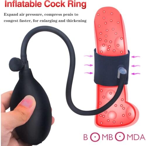 Inflatable Adult Sex Toys For Men Penis Sleeve Dick Enlargement Penis Massager Extender Penis Pump Sex Toy For Men Chastity Belt