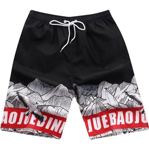 New Mens Beachwear Cool Board Shorts Quick Dry Watersport Swim Trunks Summer Beach Shorts Xl-4Xl