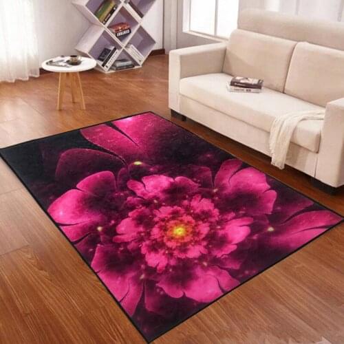 New Rose Flowers 3D Printed Carpet Modern Simple Abstract Art Carpets for Living Room Bedroom Area Rug Antiskid Home Kitchen Mat