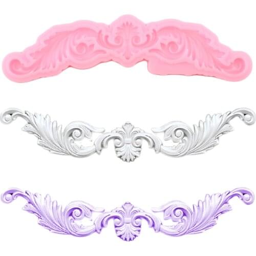 European Style Relief Silicone Mold Cake Bordre Fondant Molds Wedding Cake Decorating Tools Candy Clay Chocoalte Gumpaste Mould