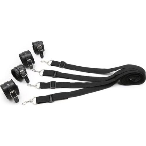 Straps Auxiliary Bed Leather Binding Plush Handcuffs For Women
