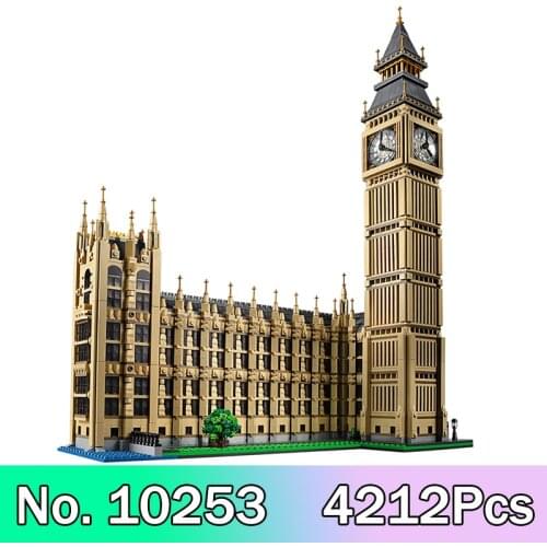 In Stock DHL World Famous Buildings Big Ben Model Blocks 10253 17005 4212Pcs Bricks With LED Sets Toys Gifts
