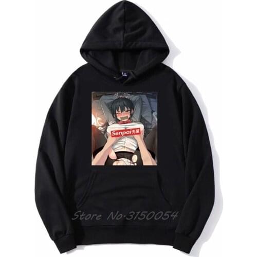 Hentai Senpai Funny Anime And Manga Hoodie Funny Men Unisex Spring Autumn Fleece Sweatshirt Harajuku Casual Hooded Jackets