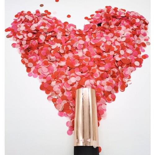 1PC HOT Colorful Metallic Rose Gold Confetti Party Popper Cannons Handheld Fireworks Gender Reveal Birthday Party Celebration