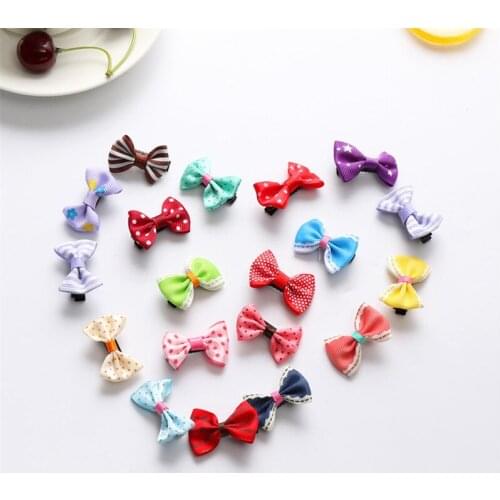 10pcs Cute Hair clips Hair bow Boutique Mini bows Hairbow Alligator clips Barrettes Hairpins Hairgrips Hair Accessories