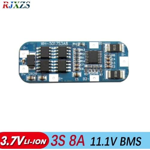 3S 4A/8A 11.1V Lipo Lithium Polymer BMS/PCM/PCB Circuit Board For 3 Pack 18650 Li-ion Battery Cell circuit board