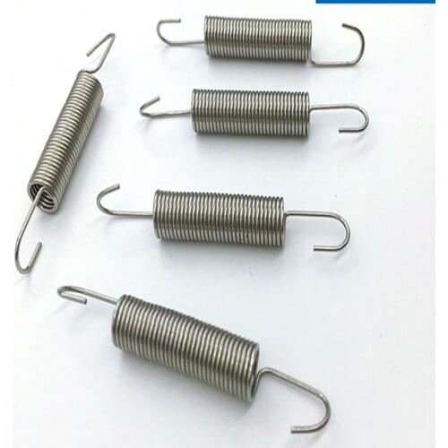 5pcs Spring tension spring stainless steel hook pull tension long hook return line diameter0.8mm