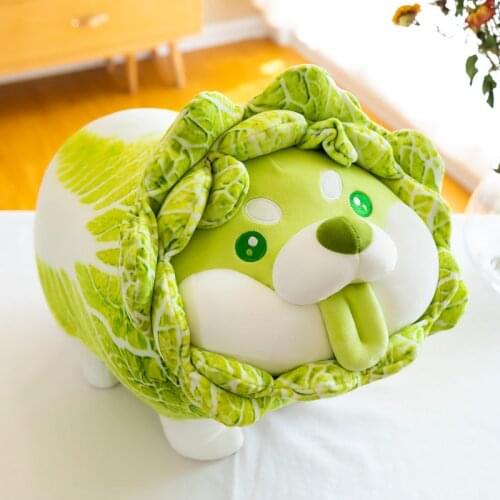 Large discount setudu plant elf food dog doll Dog Plush Doll cloth doll cabbage dog sleeping pillow childrens toy pillow gift