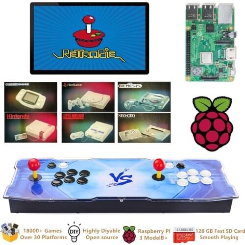 Raspberry Pi 3 Model B+(B Plus) Arcade Video Game Console Retropie Arcade Cabinet DIY 18000+ Retro Arcade Games Multi Platforms