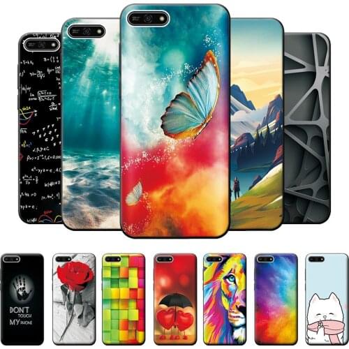 Case For Huawei Y6 2018 Case Huawei Y6 2018 Butterfly Cute Cover Bumper on Huawei Y6 2018 Y6 2018 Shockproof Silicone Phone Case