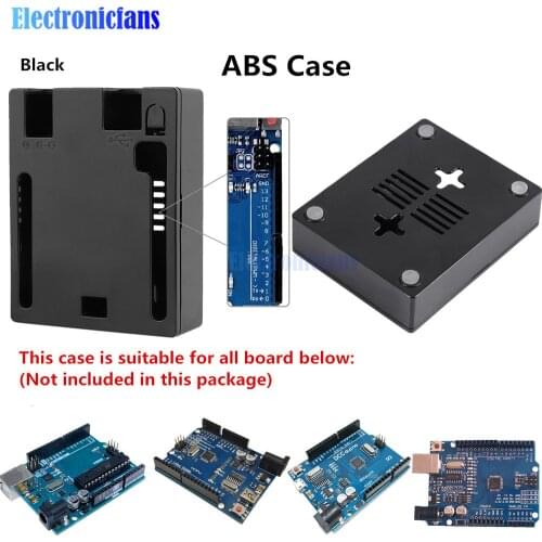 Black ABS Plastic Case Shell Clear Protective Box Enclosure For Arduino UNO R3 CH340g CH340 ATmega328P Atmega16U2 Board One