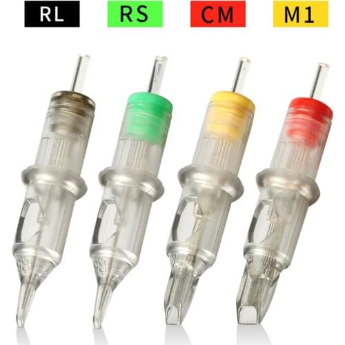 Tattoo Cartridge Needles RL RS RM M1 Disposable Sterilized Safety Eyebrow Lip Makeup Needles For Safety tattoo Needle