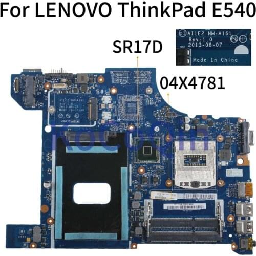 KoCoQin Laptop motherboard For LENOVO ThinkPad E540 HM87 Mainboard 04X4937 04X4782 04X4781 04X4938 AILE2 NM-A161 SR17D