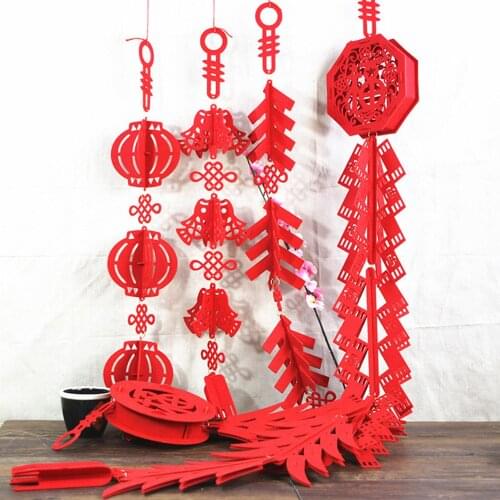 Red Lantern Chinese Knot String Christmas Wedding Decorations Chinese New Year Decor