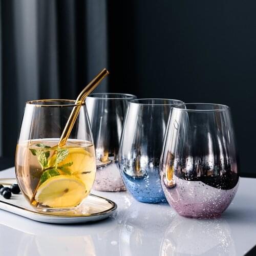 Ins Creative Star Cup Heat-resistant High Boron Silicon Glass Couple Water Cup Home Net Red Crystal Milk Tea Juice Cup