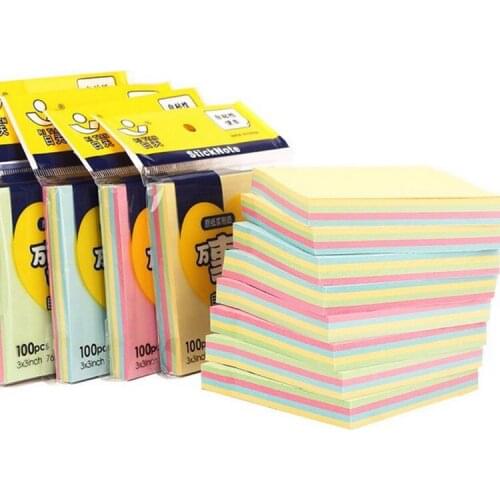 Square sticky notes note book 100 sticky notes multi-sticky sticky paper everything sticky message stickers