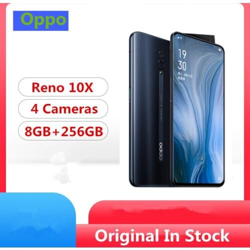 Original Oppo Reno 10x zoom Mobile Phone Snapdragon 855 6.6" IPS 2340X1080 8GB RAM 256GB ROM 48.0MP Slide Camera NFC Fingerprint