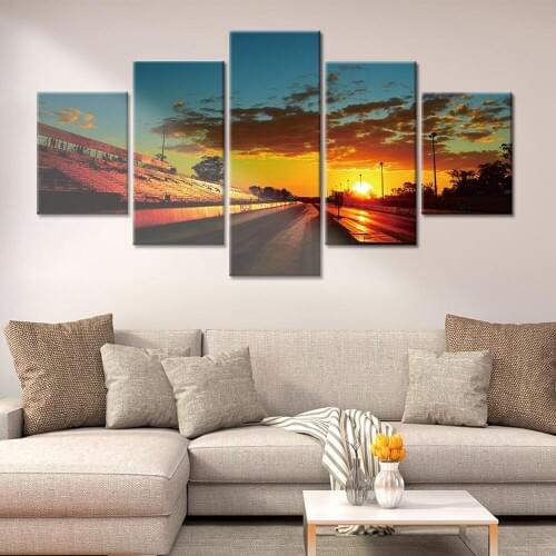 Modular Pictures Home Decoration Wall Art Canvas sunset Poster Decor 5 Piece Painting HD Printed Photo