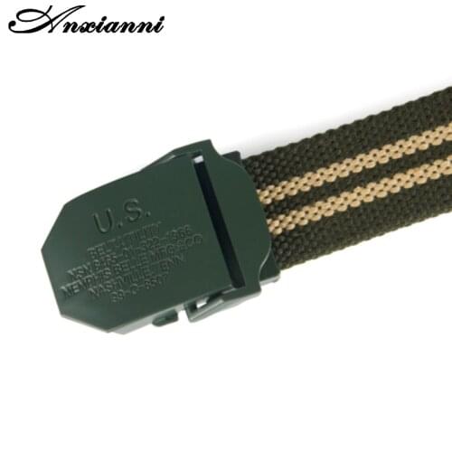 Anxianni thickened US canvas belt wholesale mens belt casual pants belt spot explosion models
