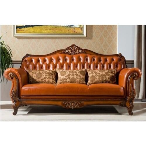 Pure Leather sofa set 123 real leather genuine leather sofa WA850