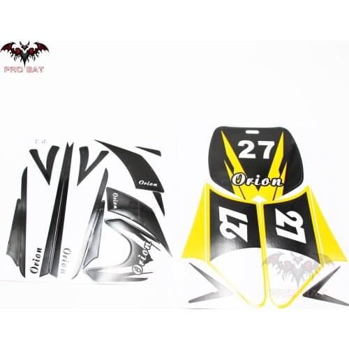 New Sticker Decal Kit For 43cc 47cc 49cc Dirt Pit Pro Thumpstar Mini Kids Bike Pocket YELLOW PRO BAT NEW