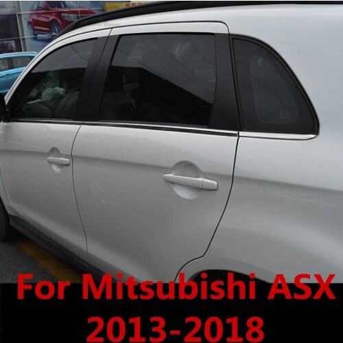 For Mitsubishi ASX 2013-2018 High quality stainless steel Car window trim strip(Up+down+posterior triangle,a Set of 18pcs