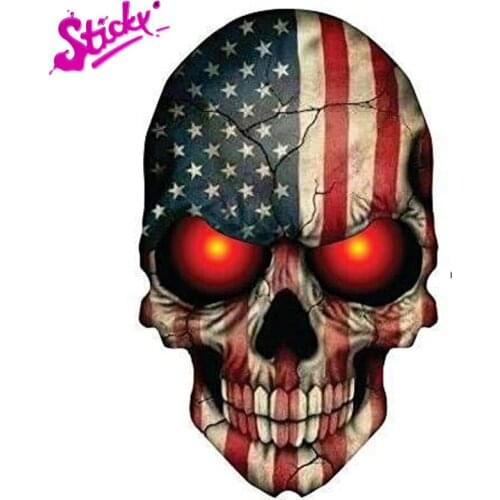 Sticker Skull Skeleton Devil Car Sticker Decal Decor Cover Scratches Waterproof Motorcycle Off-road Trunk Guitar Laptop PVC