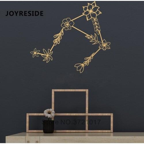 JOYRESIDE Libra Wall Sticker Kids Rooms Livingroom Fashion Decor Wall Decal Libra Zodiac Wall Mural Astrological Sign Decor W140