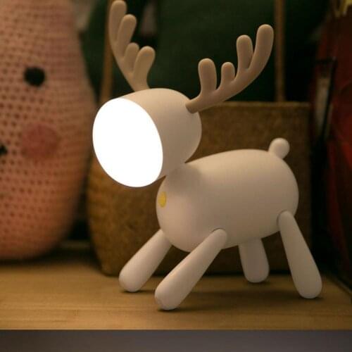5V Elk Deer Night Light Adjustable Rotary Tail USB Rechargeable Lamp for Bedroom