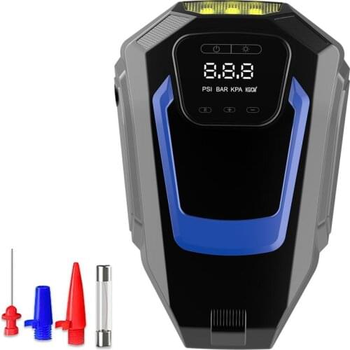 New Inflatable Pump Mini Portable Air Compressor With LED Lighting Tyre Inflator 12V Wire Air Pump For Car Bicycle Balls