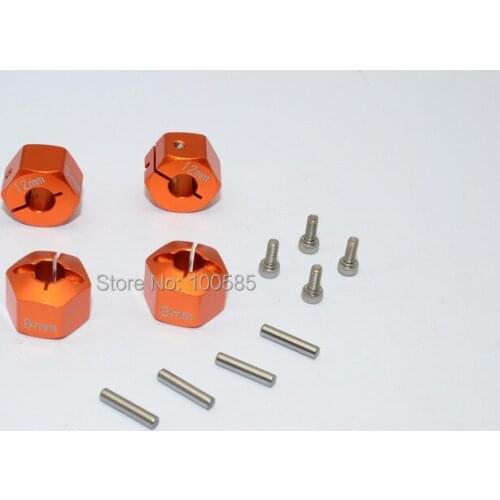 AXIAL WRAITH 1/10 ALLOY HEX ADAPTER (12MMX9MM) - 4PCS SET FOR AXIAL EXO,SCX10,WRAITH