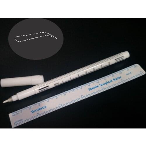 10Pcs Microblading Supplies Tattoo Marker Pen Permanent Makeup Accessory white Surgical Skin Marker Pen for Eyebrow Scribe Tools