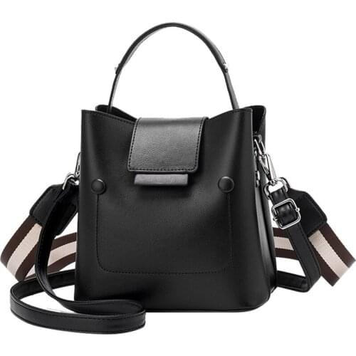 PU Leather Handbags Women Bags Simple Crossbody Bags for Ladies Vintage Shoulder Shopping Bag Causal Female Tote Bucket Bag