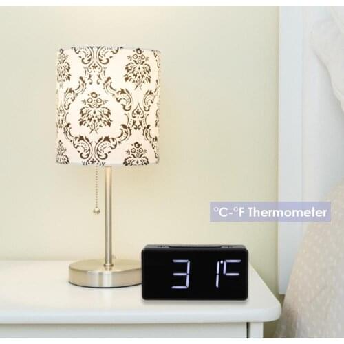 LED Digital Alarm Clock with USB Port Snooze Table Clock Electronic Clock